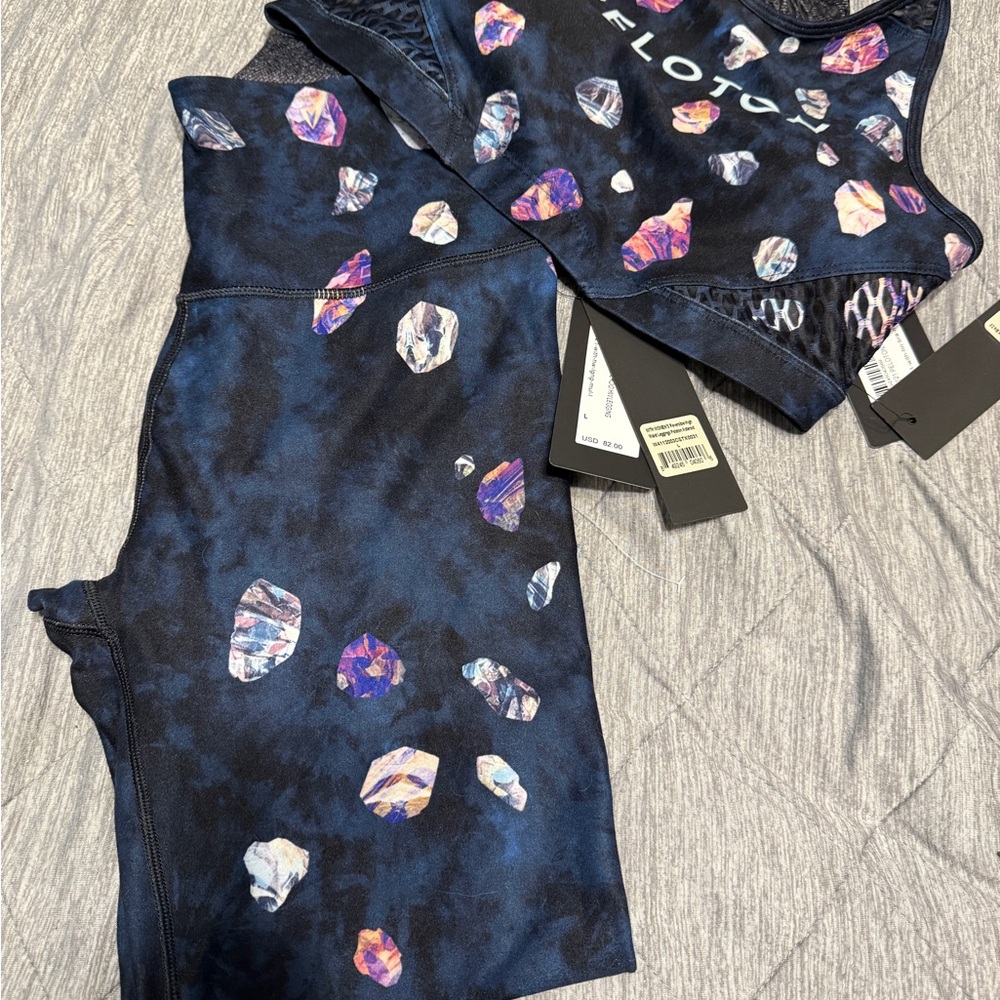 Peloton Blue and Purple Leggings